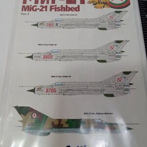 Cutting Edge 1/32 MIG-21 Fishbed Part 3 Model Decals